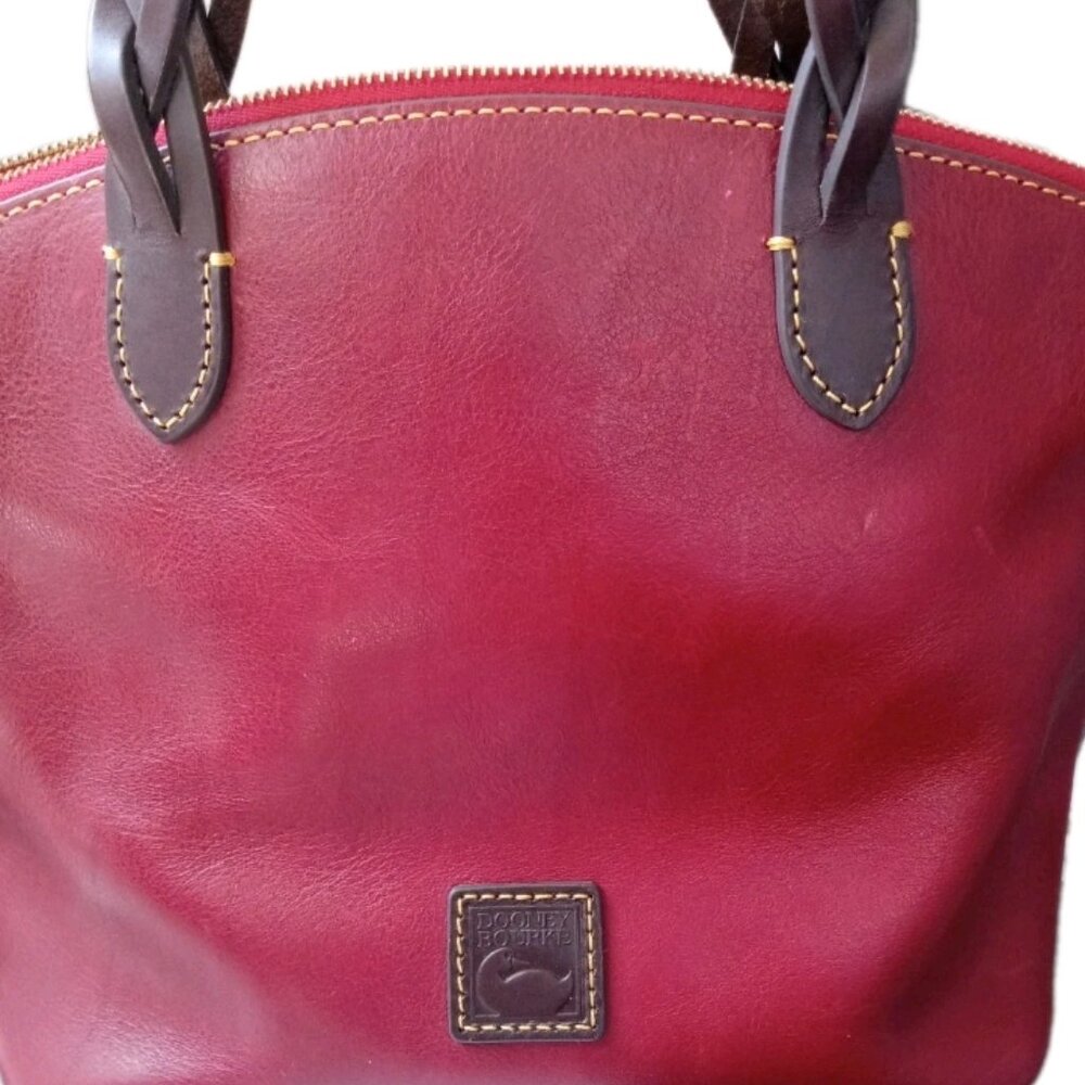 Dooney & Bourke Heidi Satchel Florentine Leather Red Women's Handbag Purse Girl - Picture 8 of 12